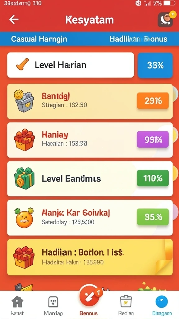 Screenshot tampilan antarmuka utama 77SINGA.