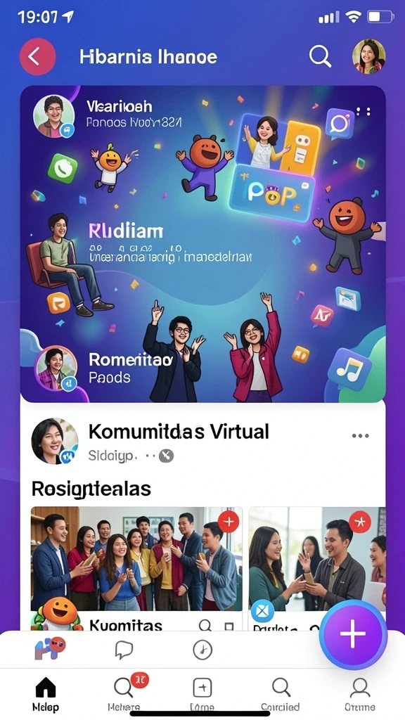 Fitur komunitas yang memungkinkan interaksi antar pemain.