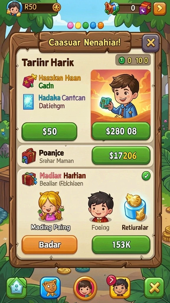 Tangkapan layar menunjukkan keberhasilan menyelesaikan misi dengan rewards yang menarik.