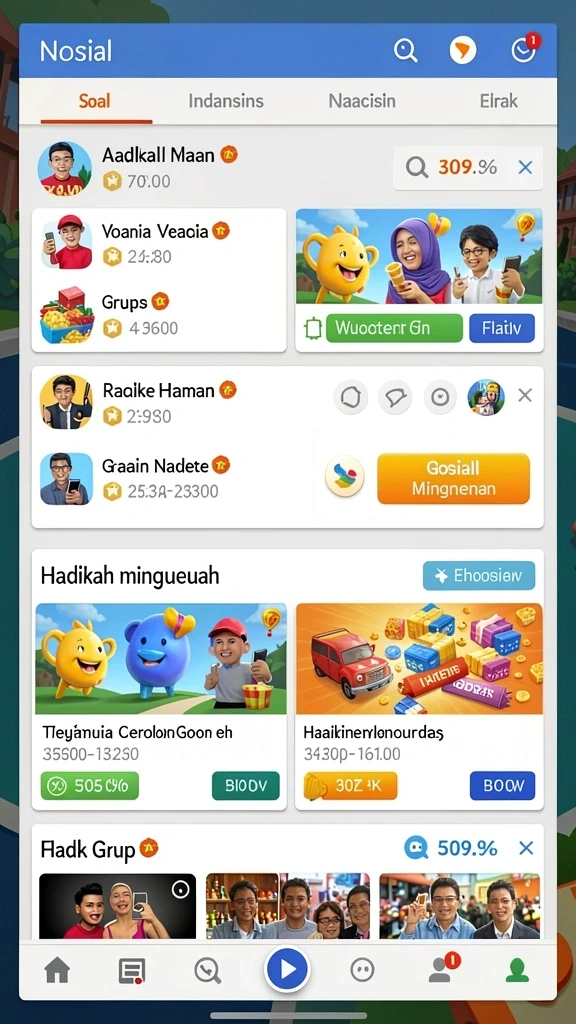Screenshot momen seru saat menyelesaikan tantangan.