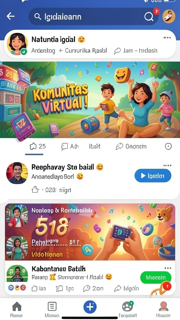 Fitur sosial untuk berinteraksi dengan pemain lain.
