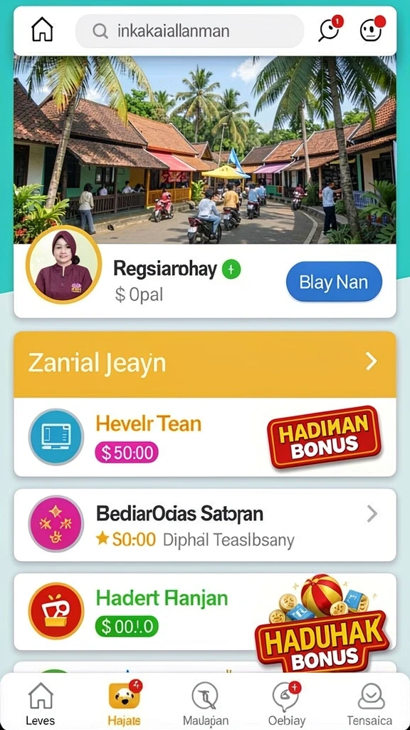 Fitur interaksi sosial yang mempertemukan pemain.