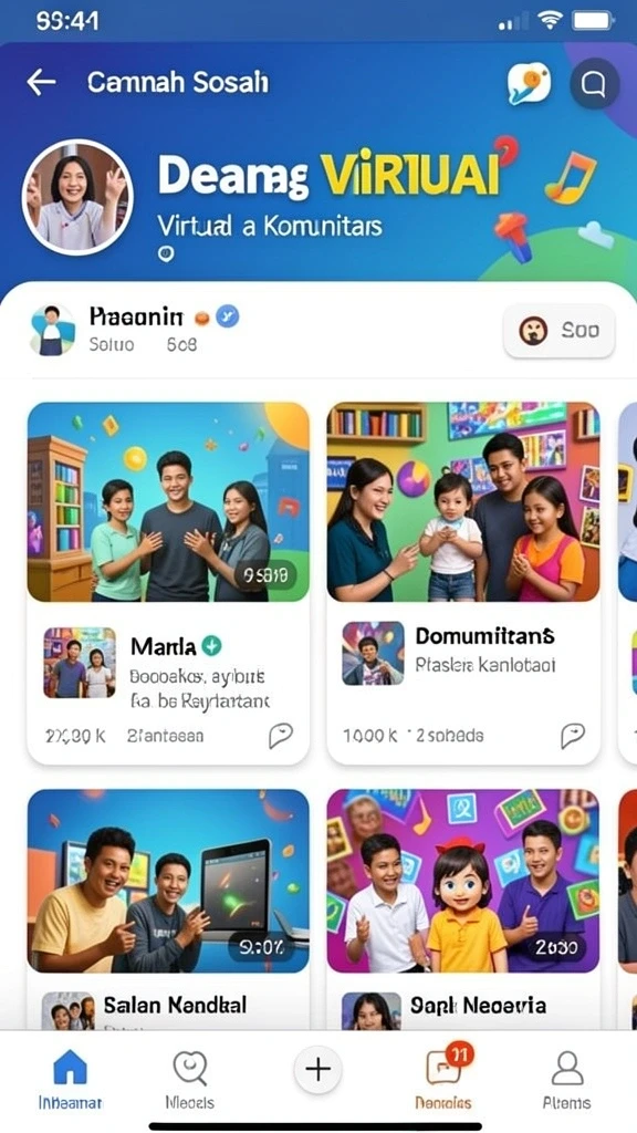 Fitur interaksi untuk bermain bersama teman.