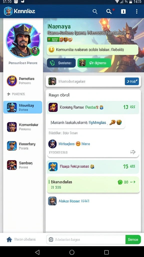 Antarmuka pengguna yang menarik dan mudah dipahami.