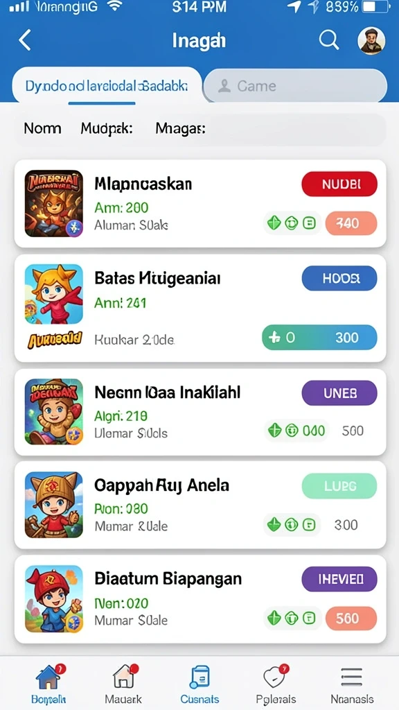 Tampilan antarmuka yang user-friendly.